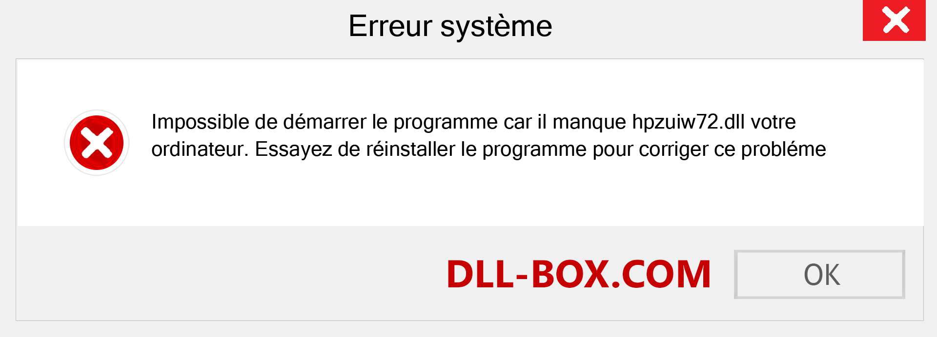 Le fichier hpzuiw72.dll est manquant ?. Télécharger pour Windows 7, 8, 10 - Correction de l'erreur manquante hpzuiw72 dll sur Windows, photos, images